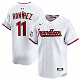 Men's Cleveland Guardians #11 Jose Ramirez White Home Limited Stitched Jersey Dzhi,baseball caps,new era cap wholesale,wholesale hats